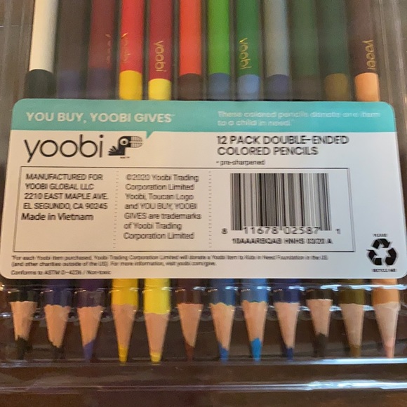 Yoobi Other 86 Yoobi 12 Pack Double Ended Colored Pencils Poshmark
